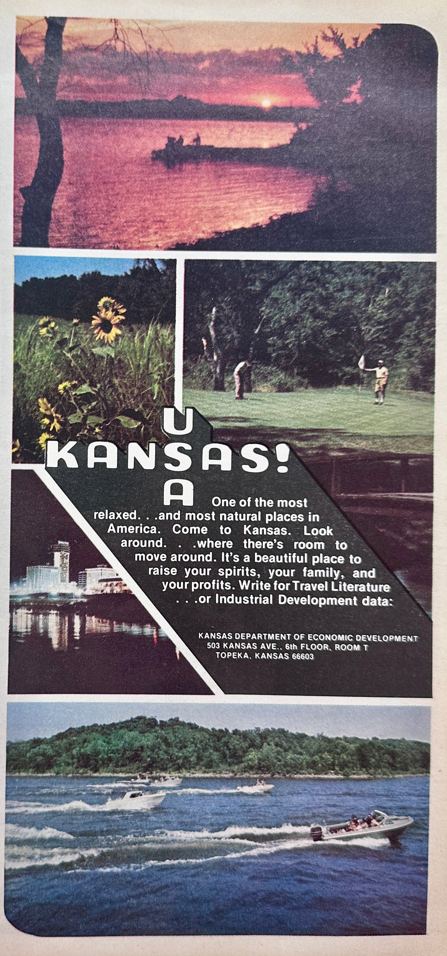 1976 Kansas Travel - Write for Literature - Vintage Ad