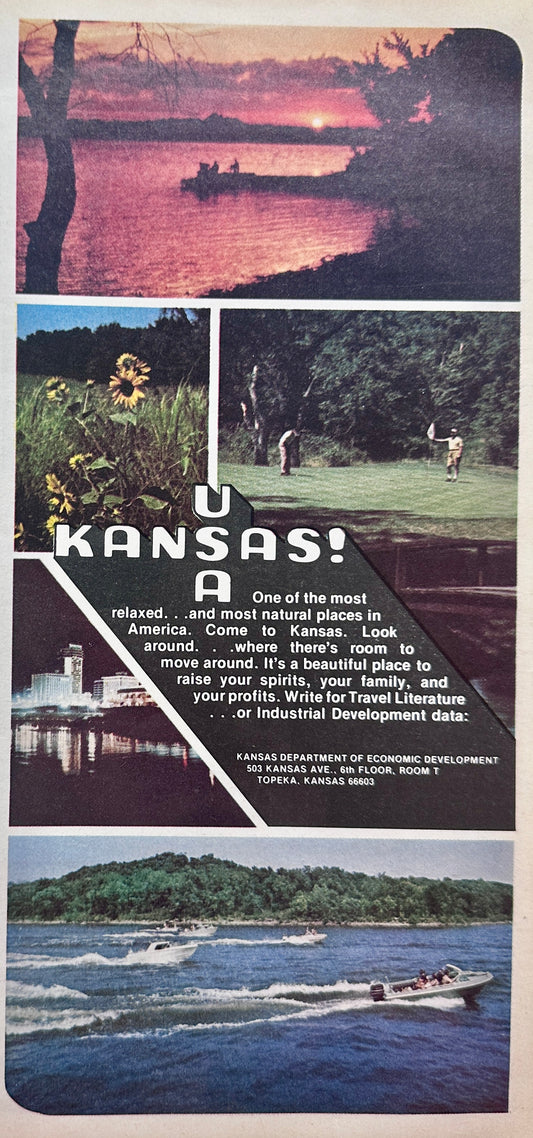 1976 Kansas Travel - Write for Literature - Vintage Ad