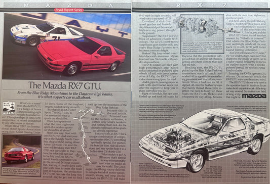 1988 Mazda RX-7 GTU - What A Sports Car is All About - Vintage 2-Page Ad