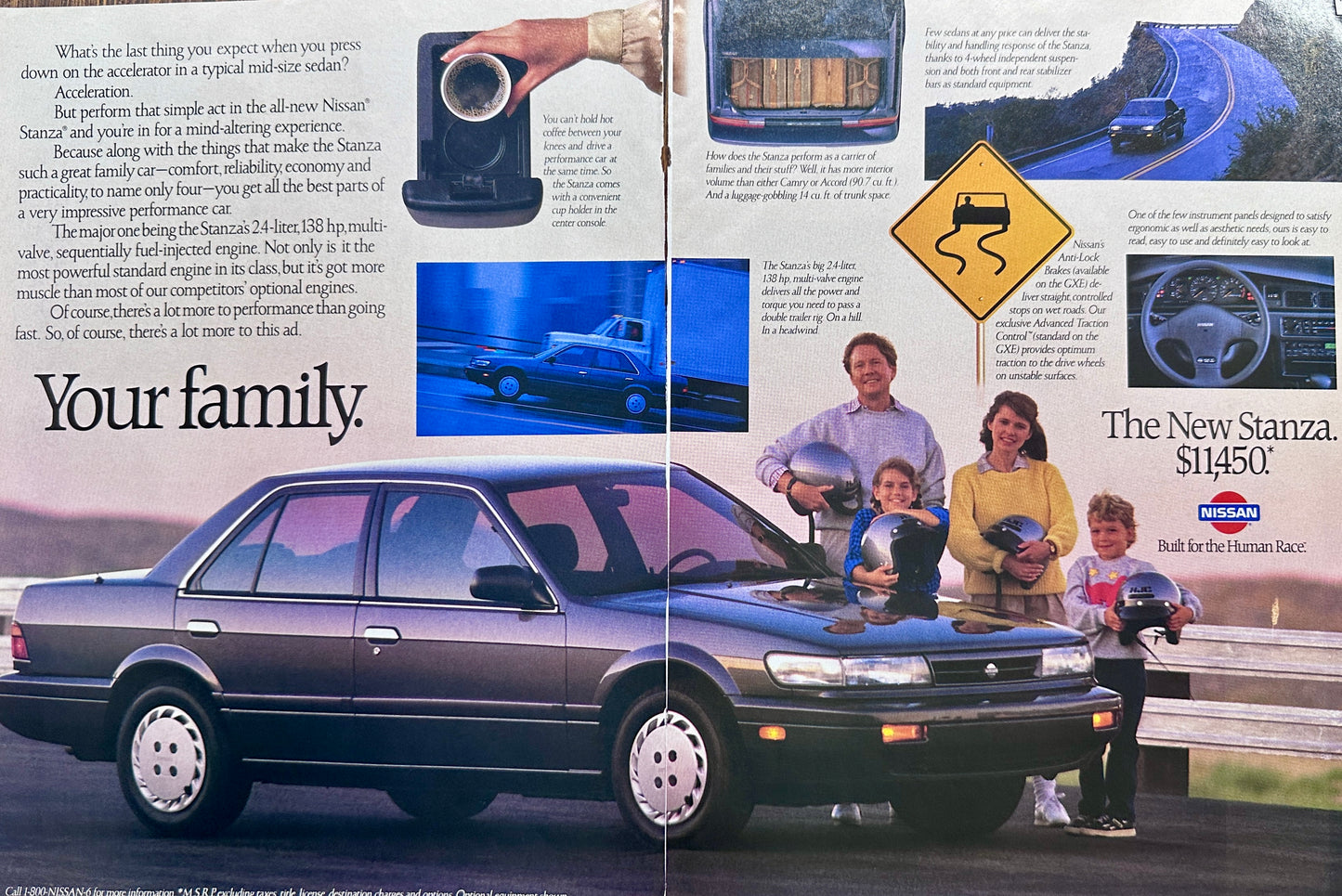 1989 Nissan 3-Page Stanza Somethings You've Always Wanted - Vintage Ad