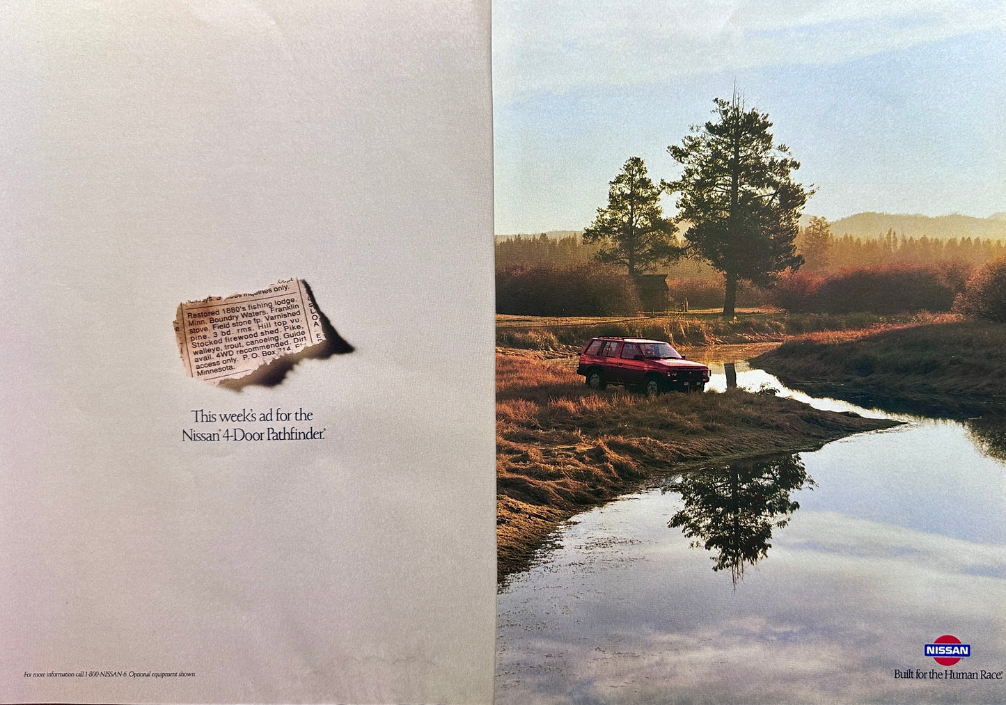 1990 Nissan Pathfinder SUV Vintage 2-Page Ad