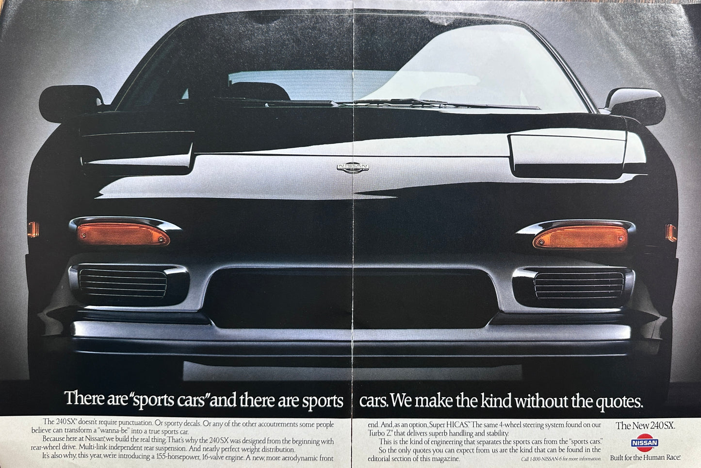 1990 Nissan 240SX Sport Coupe 2-Page Ad - Flip up Headlights