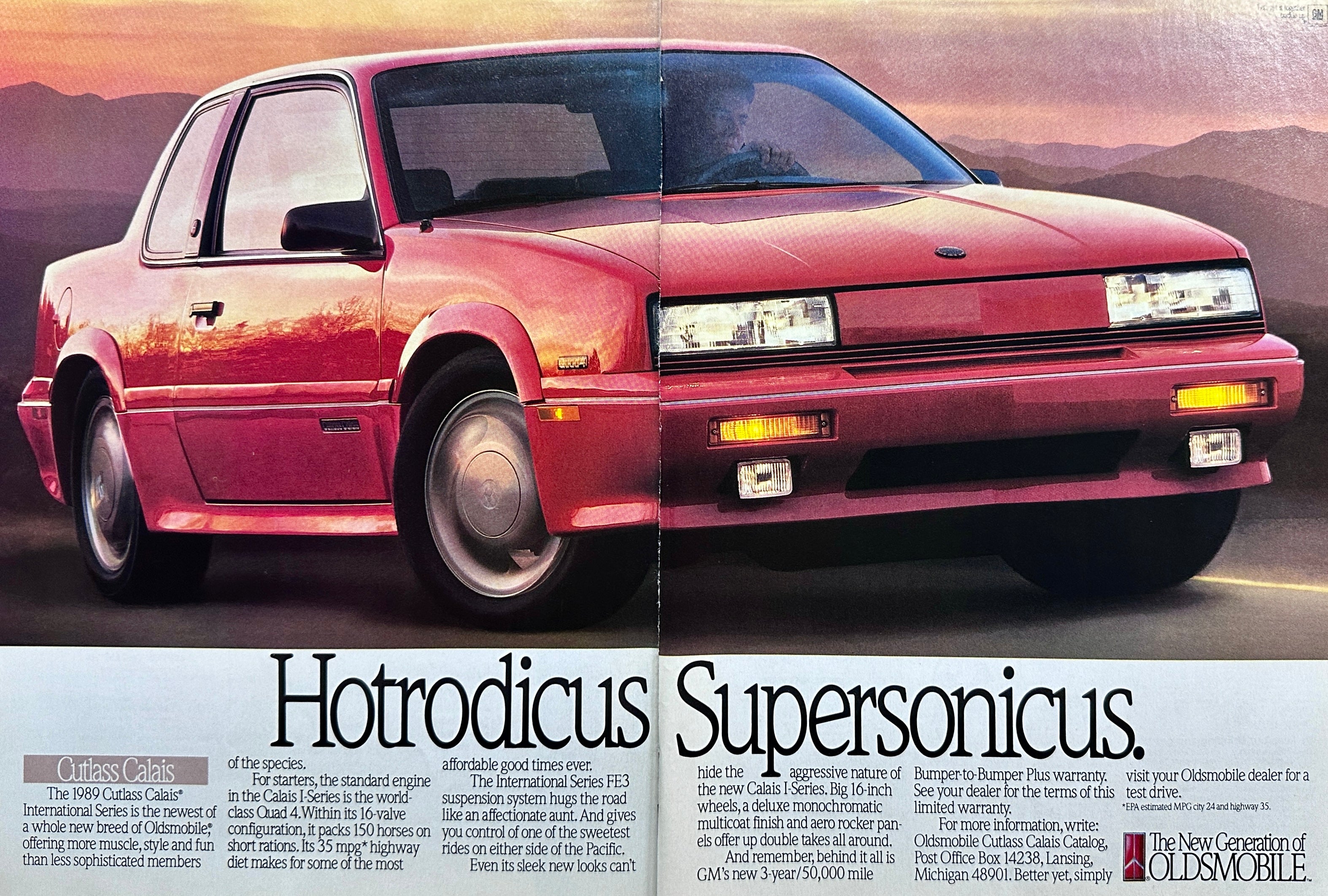 1989 Oldsmobile Calais I Series Hotrodicus Supersonicus Go Figure MGJ2PILOT