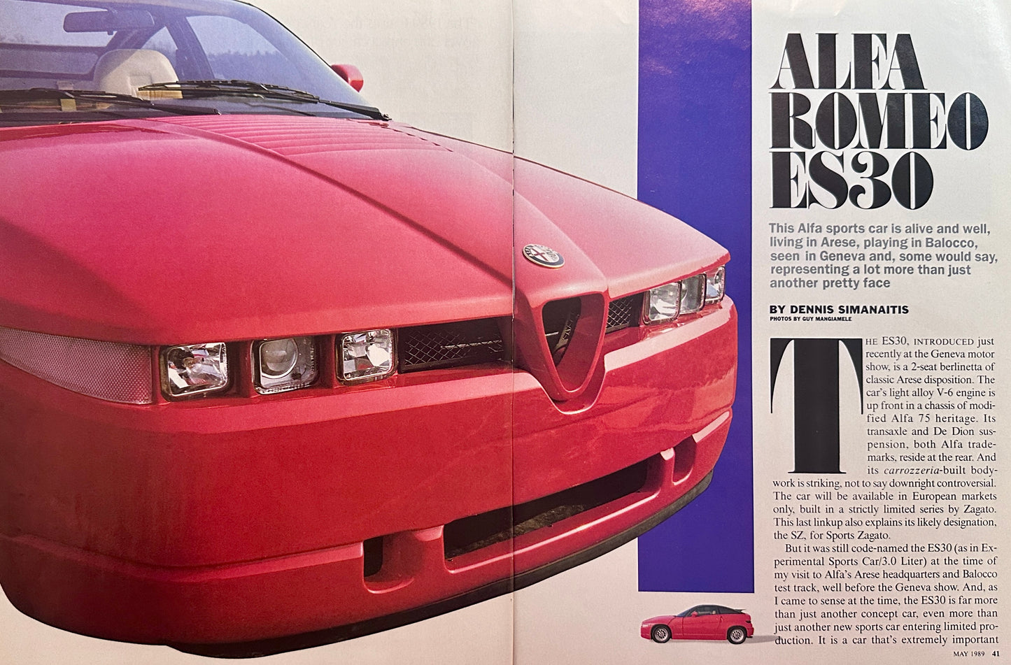 1989 Alfa Romeo ES30 Feature Article R&T Multiple Centerfold Like Photos