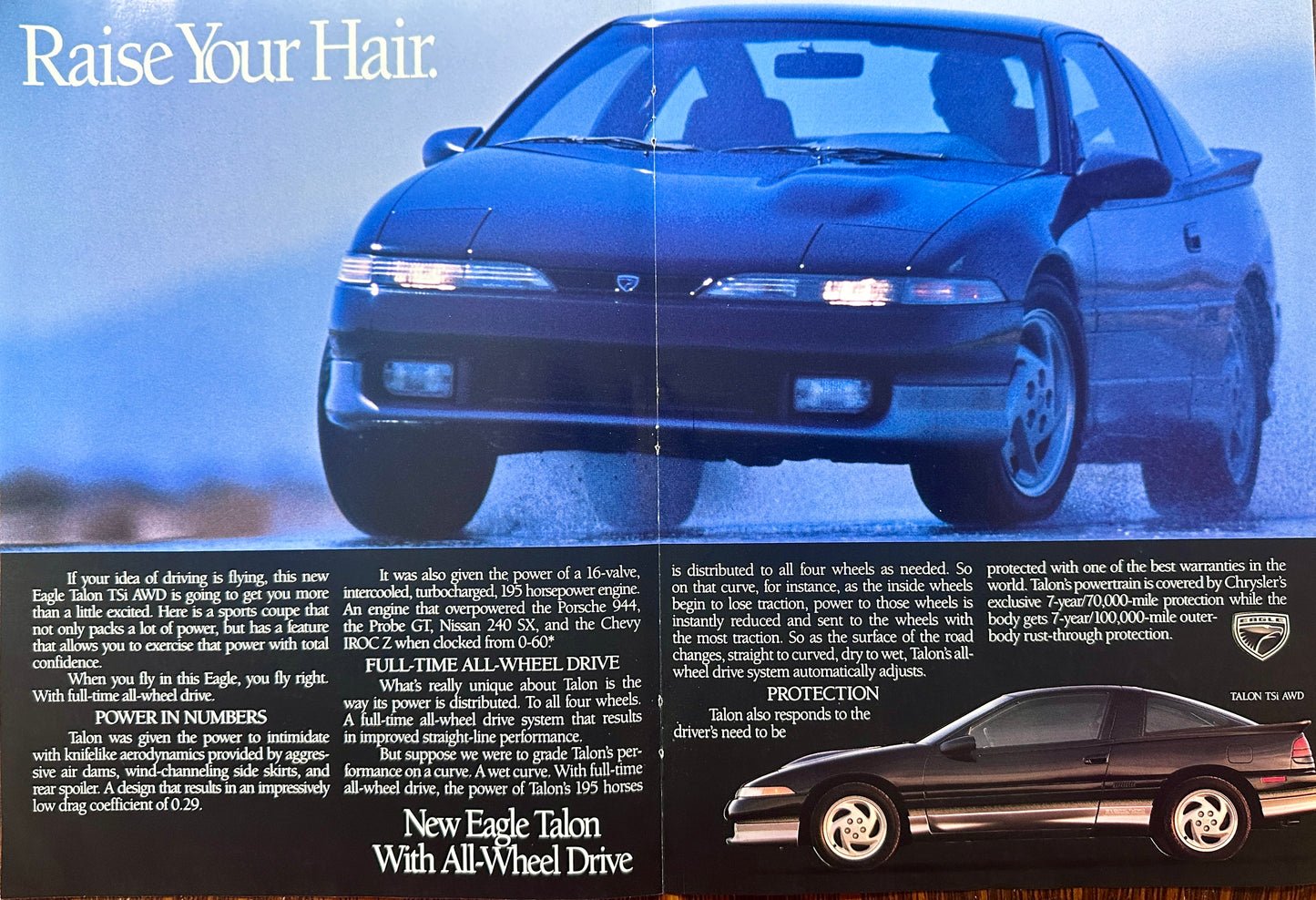 1989 Eagle Talon TSi AWD 4-Page Magazine Ad