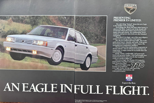 1989 Jeep Eagle Premier ES Limited Sedan 3-Page Advertisement