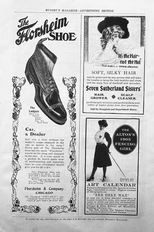 1902 Florsheim Shoe Original Advertisement - The Ludgate Men's Shoe