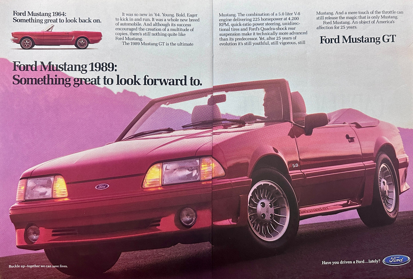 1989 Ford Mustang CT - Something To Look Forward To - 2-Page Ad