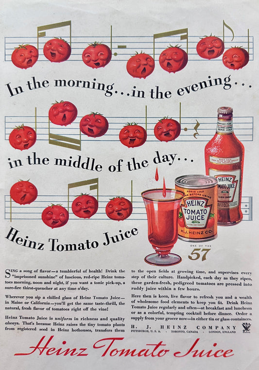 1934 Heinz Tomato Juice - Vintage Advertising #507