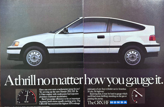 1989 Honda CRX HF - A Thrill No Matter How You Gauge It - Advertisement