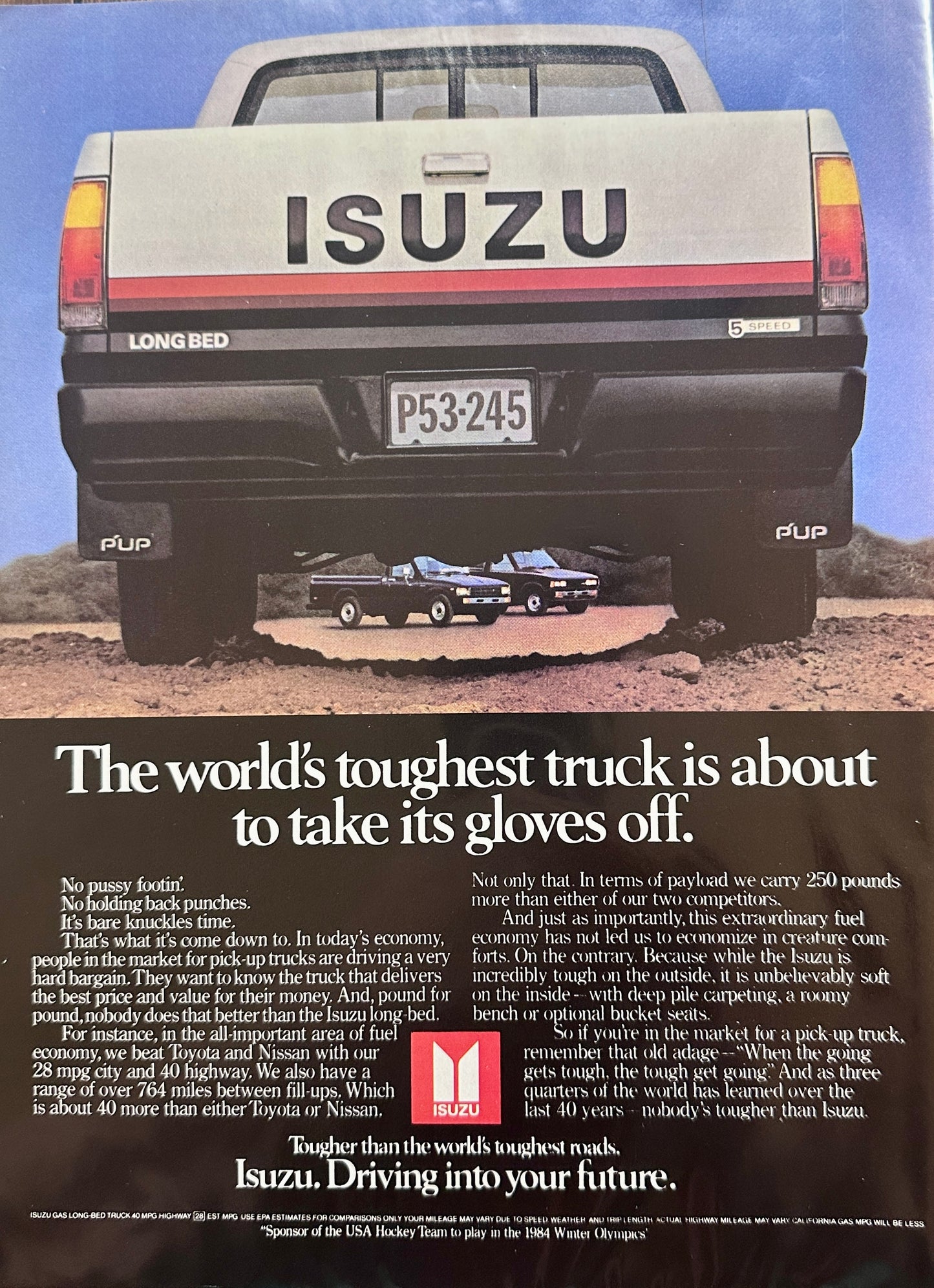 1983 Isuzu Long Bed Pickup Truck Original Advertisement