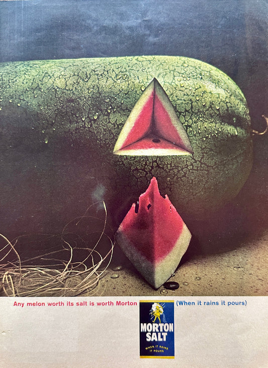 1963 Morton Salt - Any Melon Worth It's Salt - Original Ad