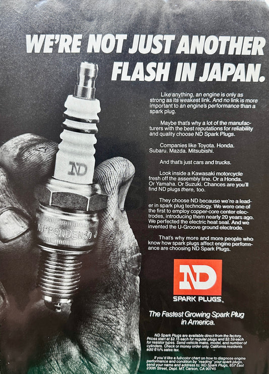 1983 ND Spark Plugs - Used in All Major Japanese Brands Of Cars & Bikes