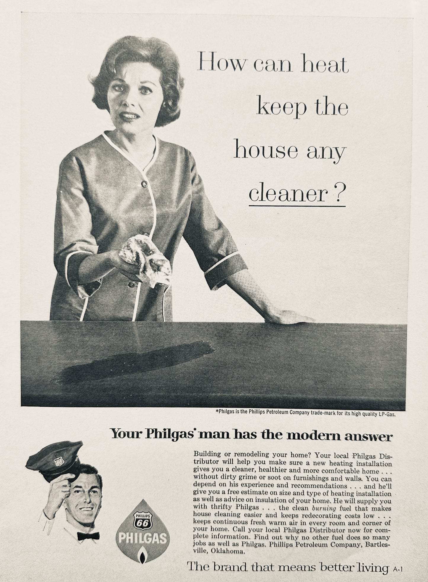 1963 Philgas - Liquid Natural Gas - Clean Burning Home Heating Ad