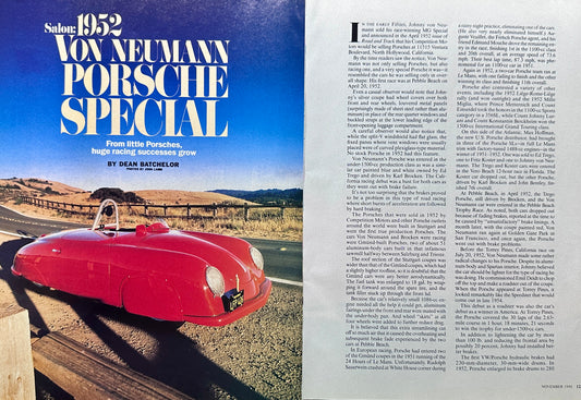 1990 R&T Feature Article on 1952 Von Neumann Porsche Special