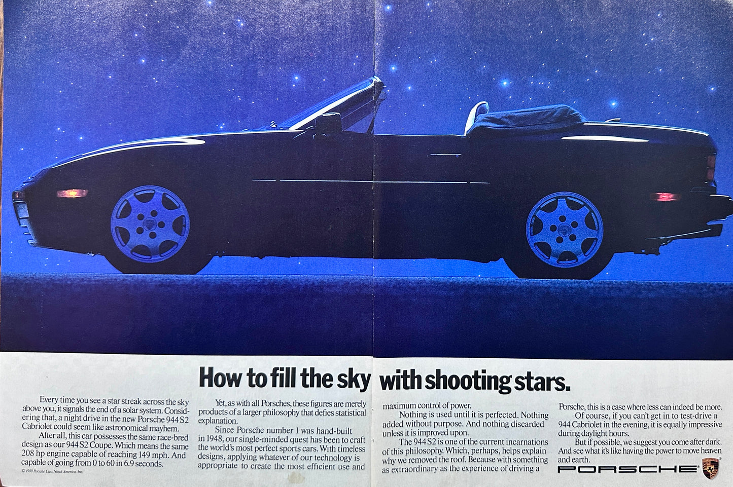 1989 Porsche 944 S2 Cabriolet - How To Fill the Sky with Shooting Stars - Ad