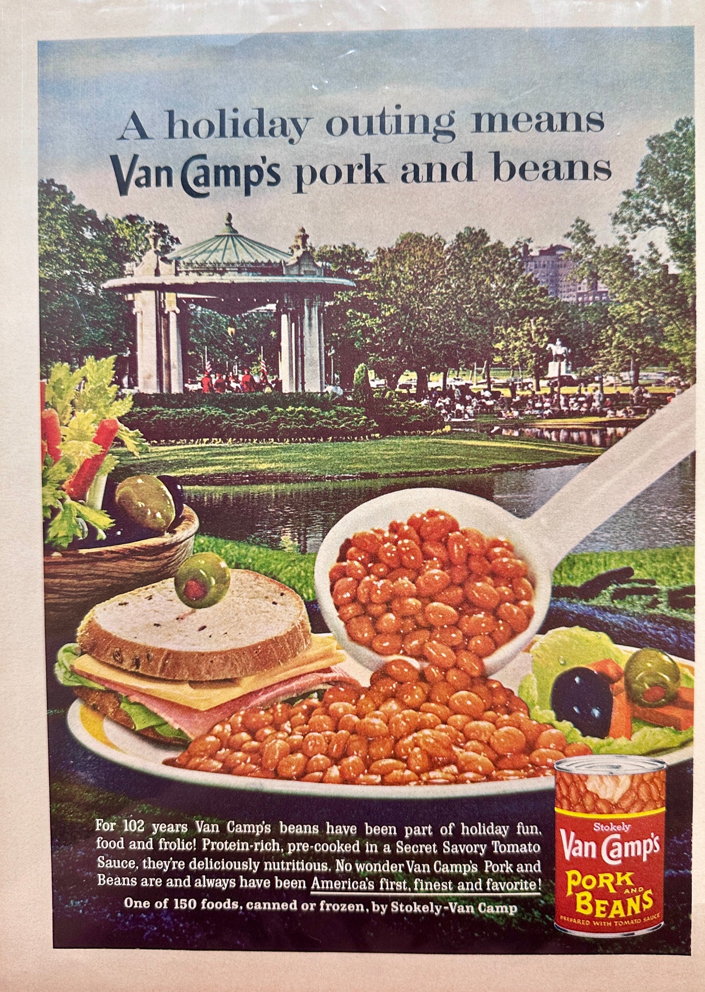 1963 Van Camp's Pork and Beans - Vintage Ad