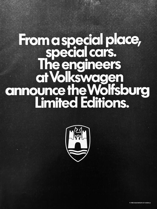 1983 5-Page Volkswagen Wolfsburg Limited Edition Ads