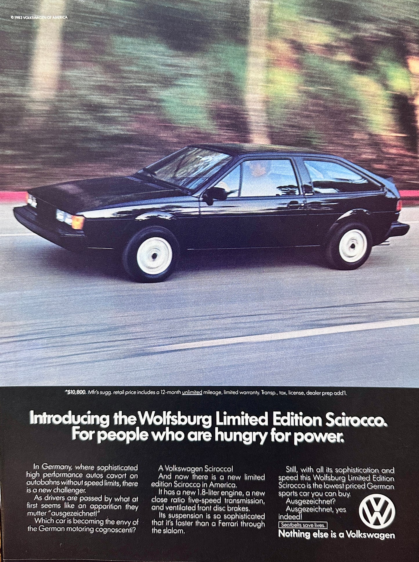 1983 5-Page Volkswagen Wolfsburg Limited Edition Ads