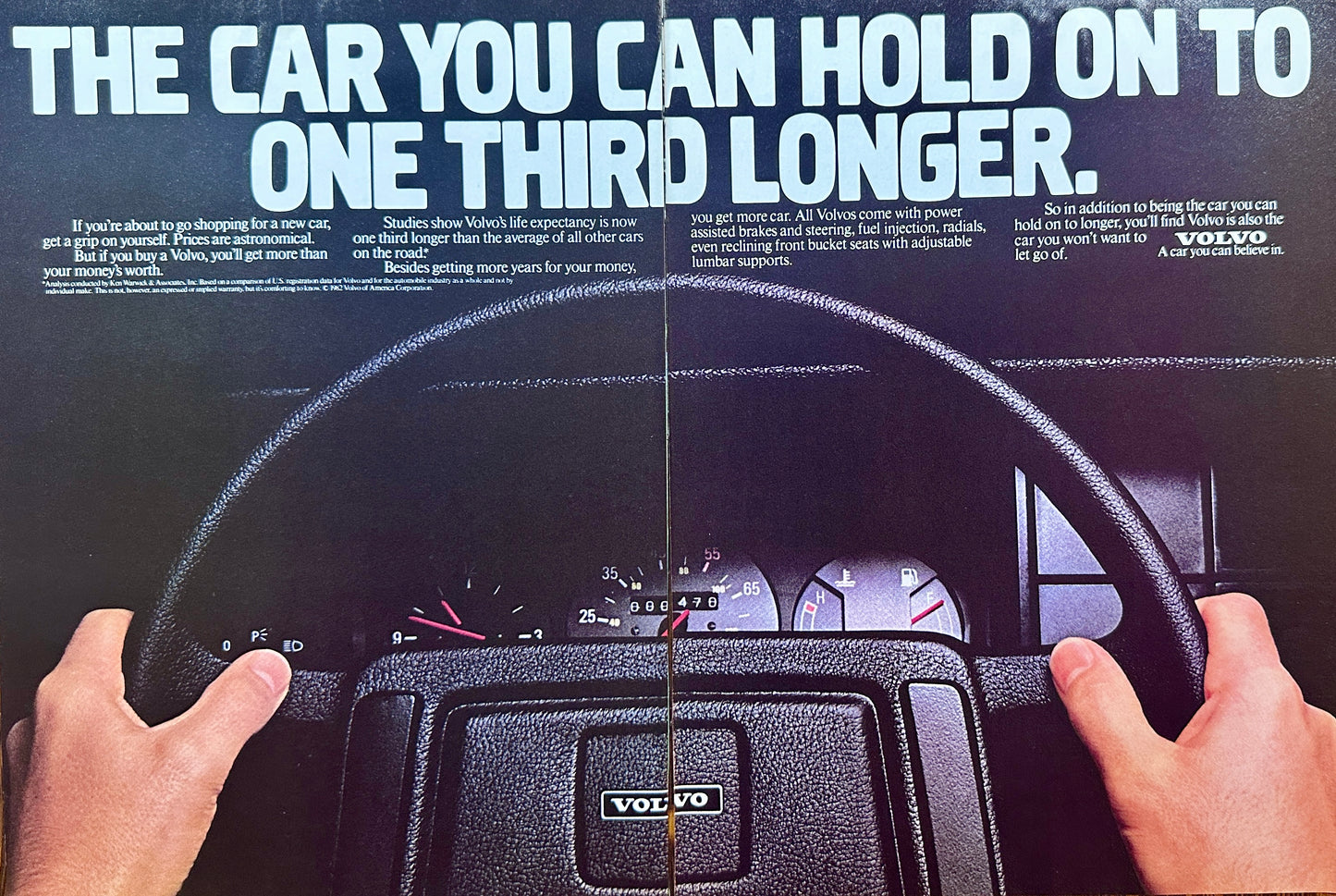 1983 Volvo 2-Page Ad The Car You Can Hold Onto Longer - Vintage Ad