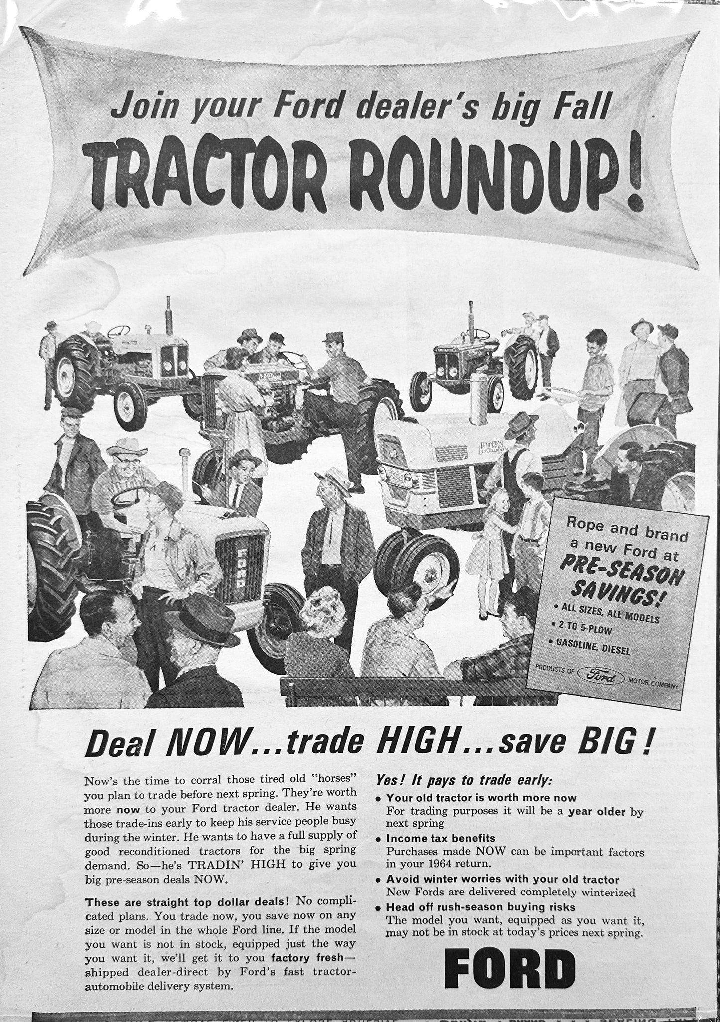 1964 Ford Dealer Tractor Round Up Promotional Ad