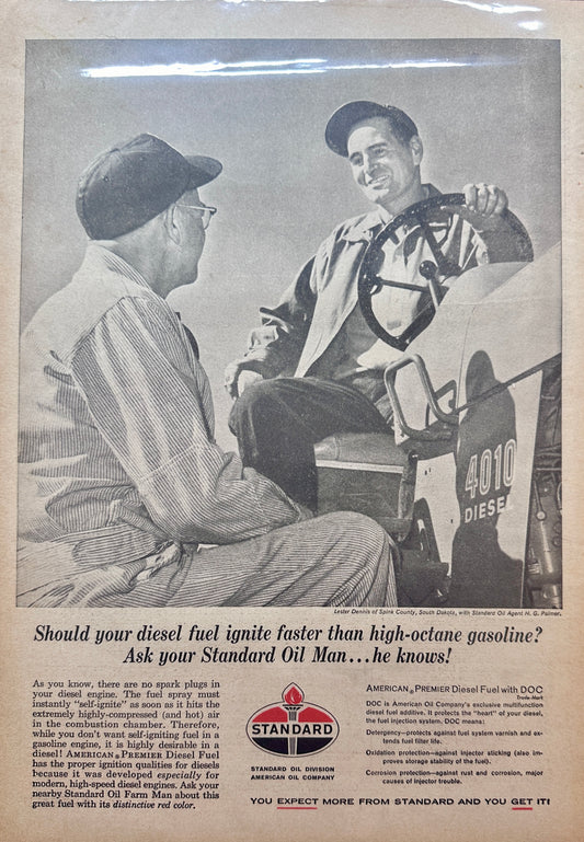 1958 Standard Diesel Fuel - Ask Your Standard Oil Man - Vintage Ad