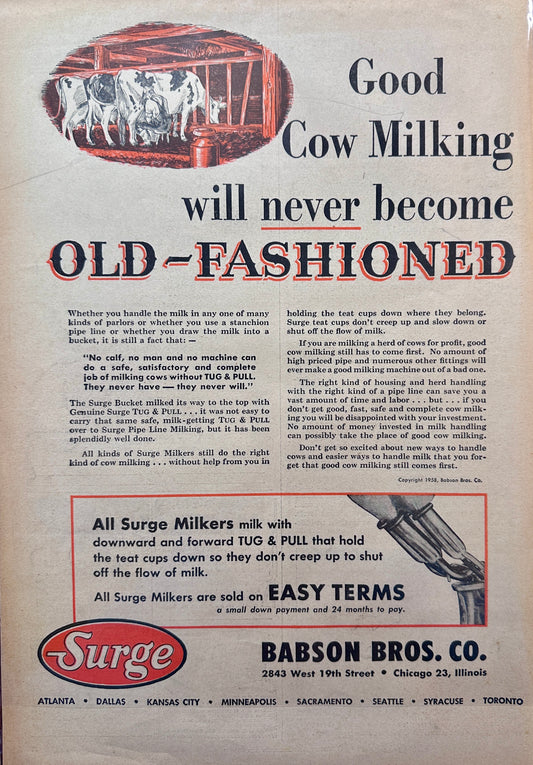 1958 Surge Milers will Never Become Old-Fashioned - Vintage Ad