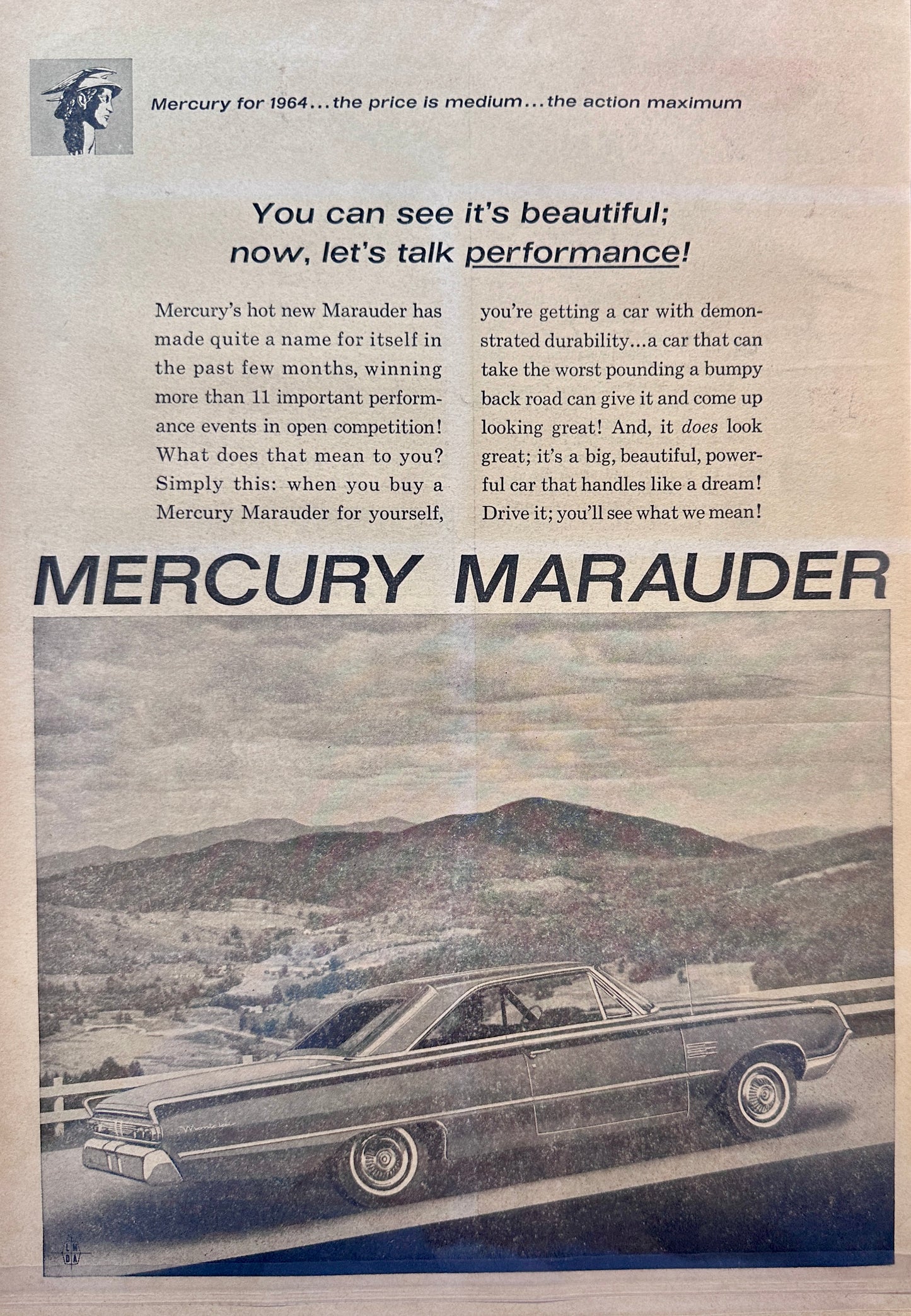 1963  - 1964 Mercury Marauder Vintage Ad