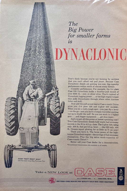 1962 Case 530 Dynaclonic High Torque Tractor - Vintage Ad