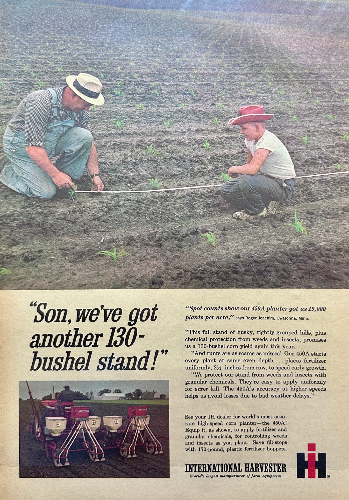 1965 International Harvester 450A Planter Vintage Ad