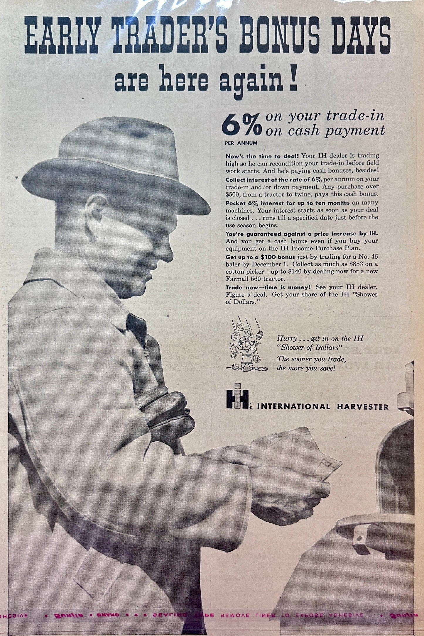 1961 International Harvester Early Traders Bonus Days - Promotional Ad