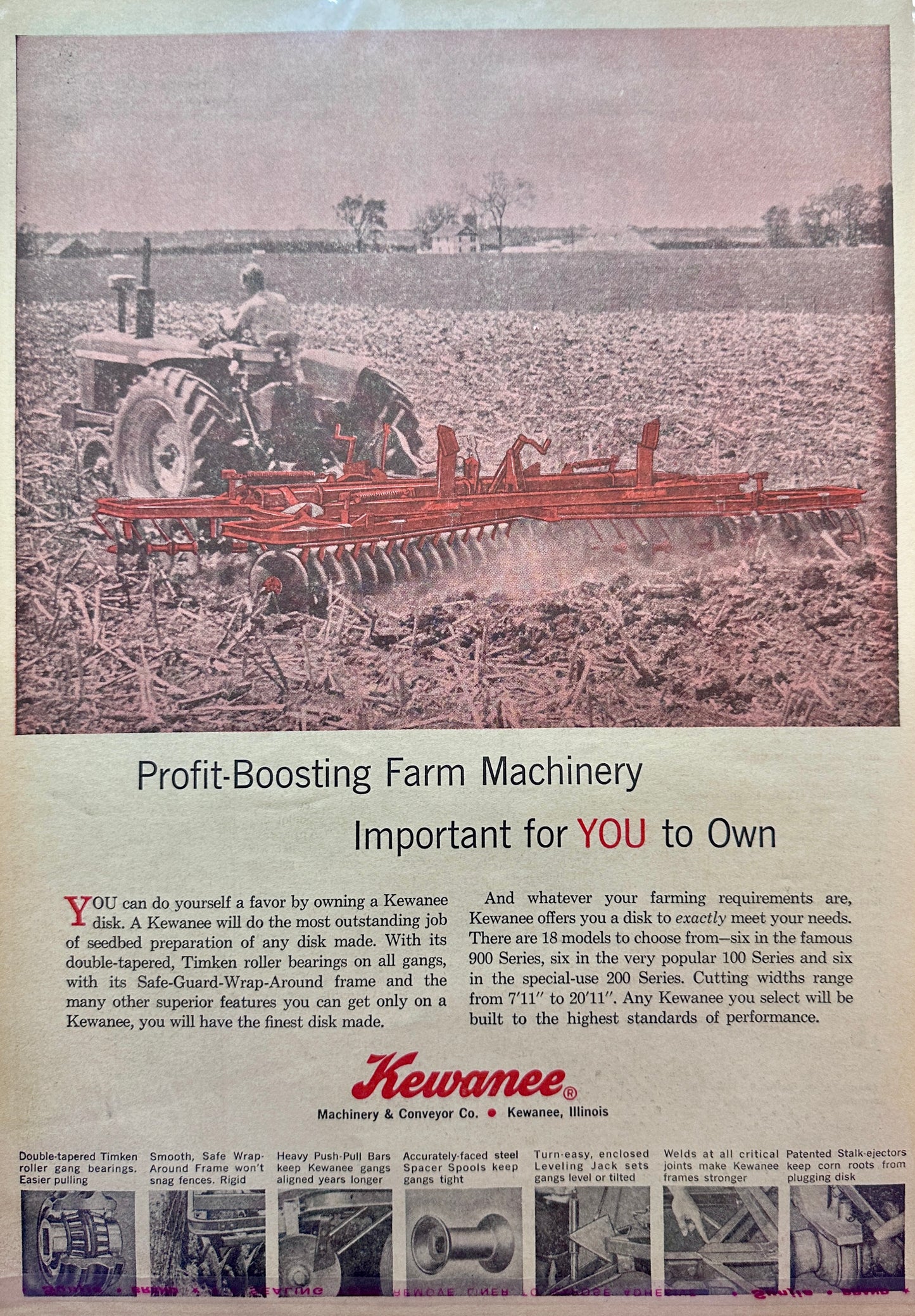 1963 Kewanee Machinery & Conveyor Co - Profit Boosting Farm - Vintage Ad