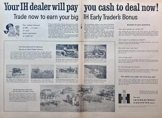 1959 Centerfold Ad - International Harvester Cash-Back Trade-In Bonus Days