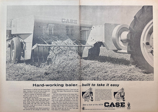 1963 Case 200 Hard-Working Baler - Built To Take It Easy - Vintage Ad