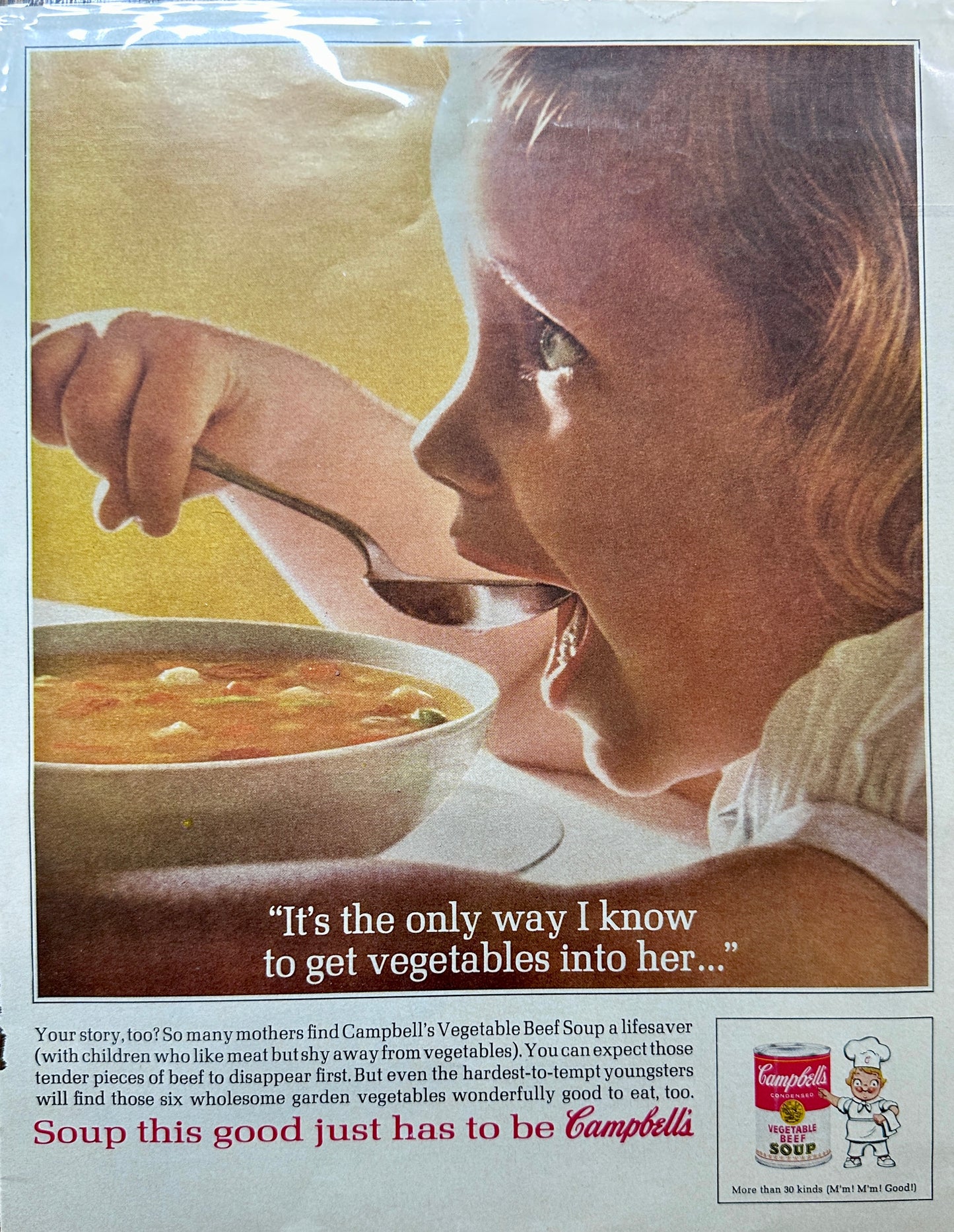 1964 Campbells Soup How to Get Kids to Eat Their Vegetables!  Vintage Ad