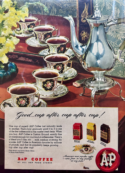 1947 Early Pantry Ads   A&P Coffee & Armour Chili Con Carne