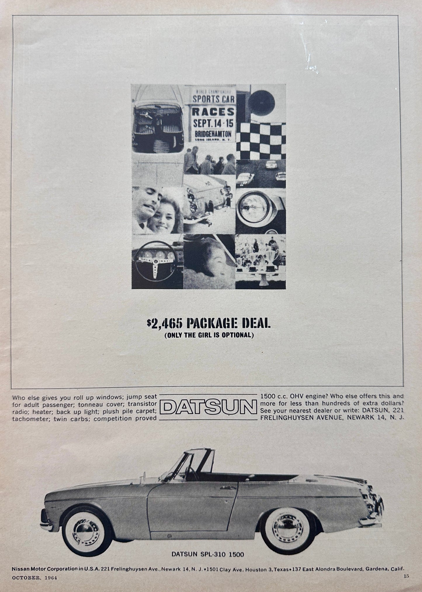 1964 Datsun SPL-310 1500 Vintage Ad