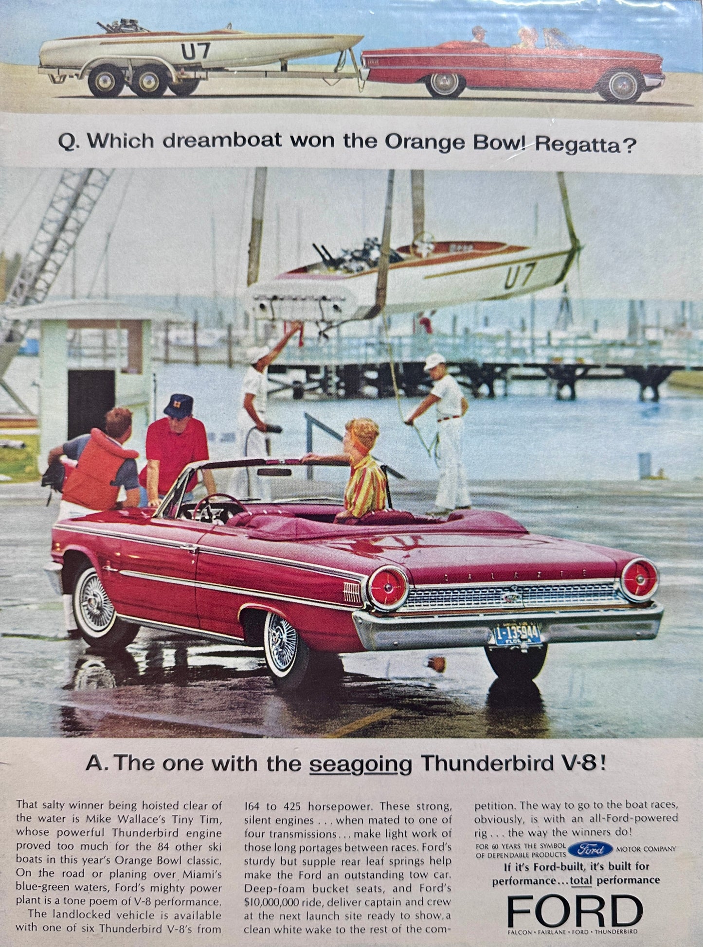 1963 Ford Thunderbird V-8 Engine or Mercedes 230 SL Which Ever You Prefer! A134
