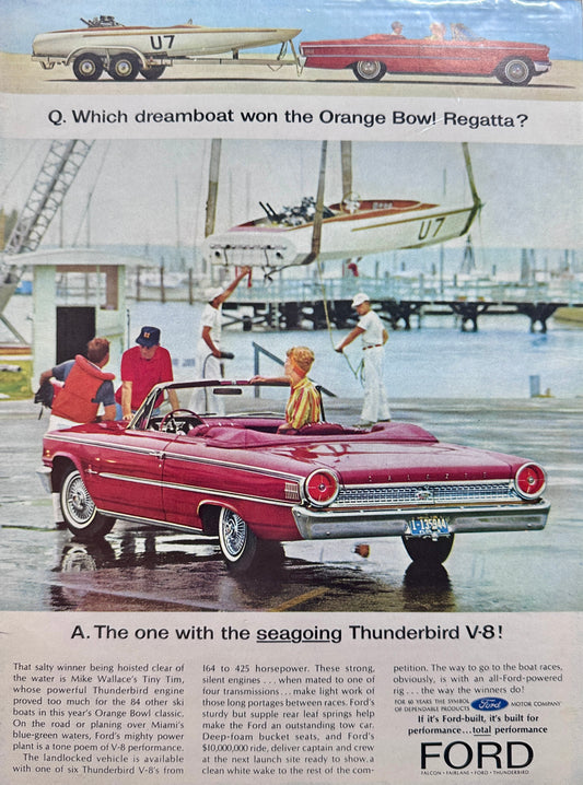 1963 Ford Thunderbird V-8 Engine or Mercedes 230 SL Which Ever You Prefer! A134