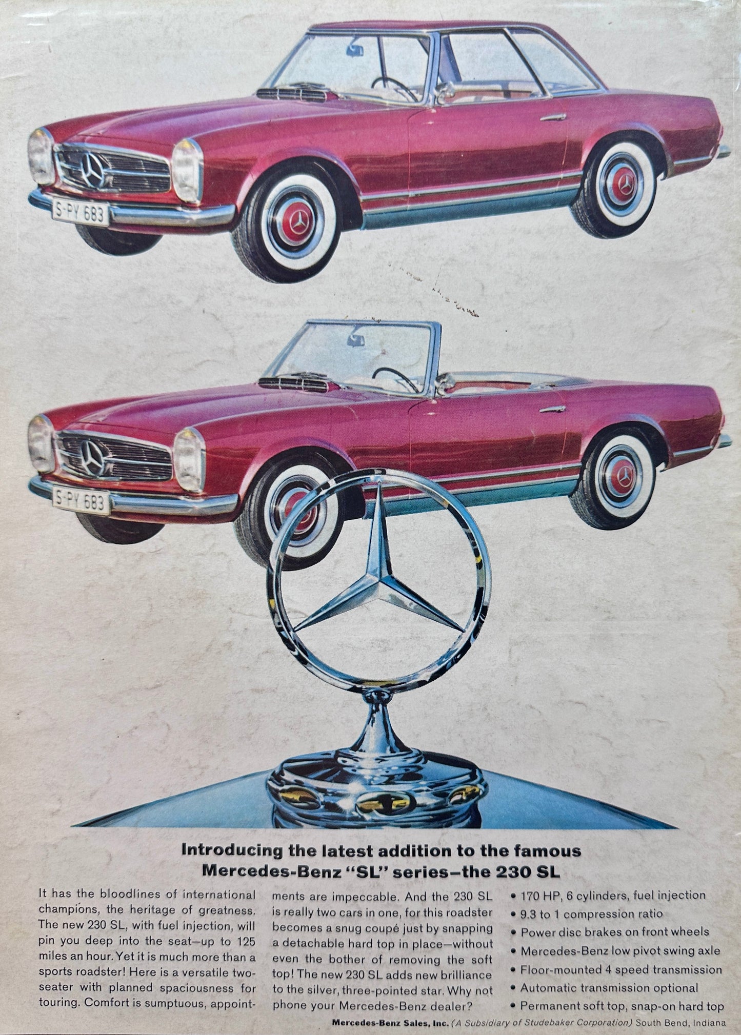 1963 Ford Thunderbird V-8 Engine or Mercedes 230 SL Which Ever You Prefer! A134