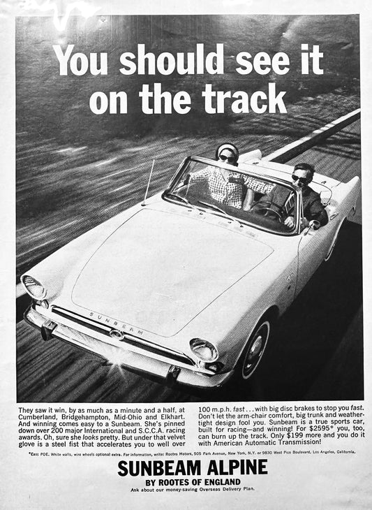 1964 Sunbeam Alpine Vintage Ad #A275