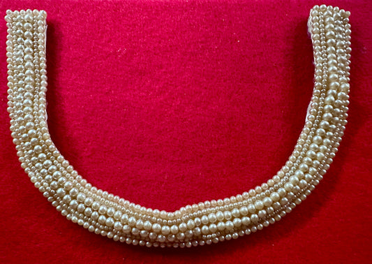 1920's 12" Vintage Pearl Choker Necklace Labeled Miranda Made In Japan
