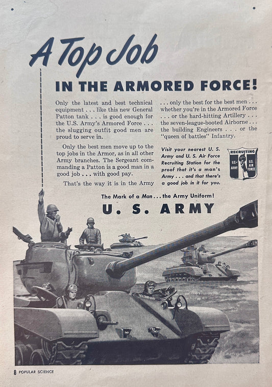 1951 US Army The Mark of a Man ... the Army Uniform - Tank Crew