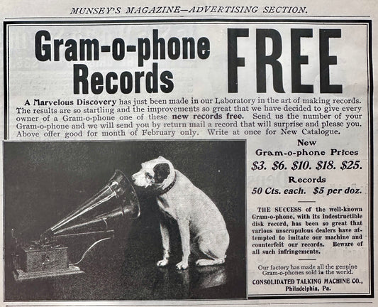 1901 Victor Gram-O-Phone, Chicago Typewriter, DS Hopkins Homes + More Vintage Ad