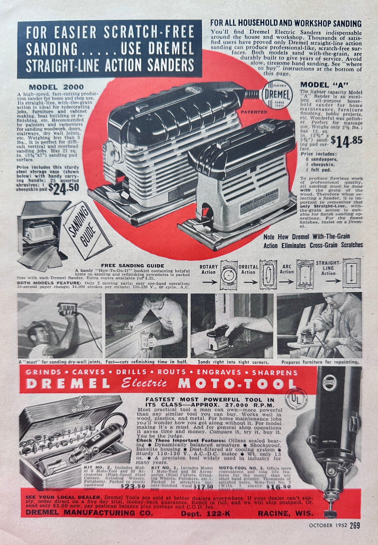 1952 Dremel electric Sanders and Moto-Tool Vintage Ad N301