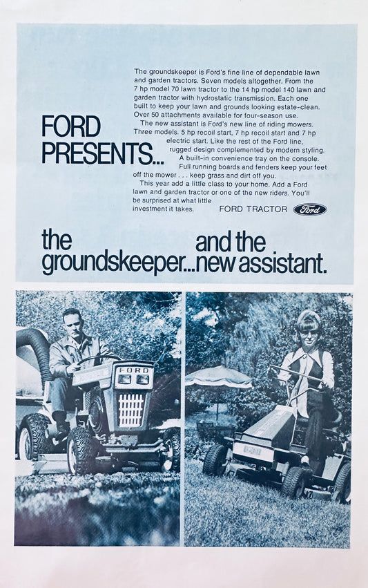 1971 Ford Groundkeeper Lawn & Garden Tractors - 7 Models Vintage Ad N377