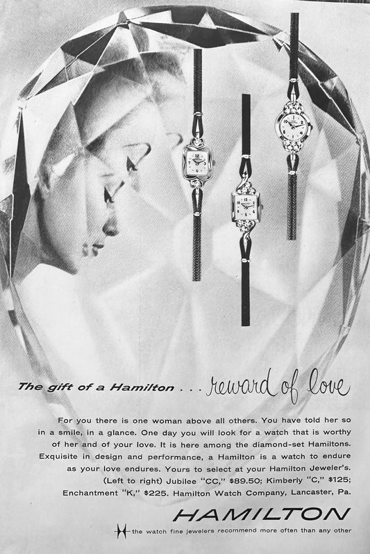 1958 Hamilton Ladies Watches Vintage Ad N443