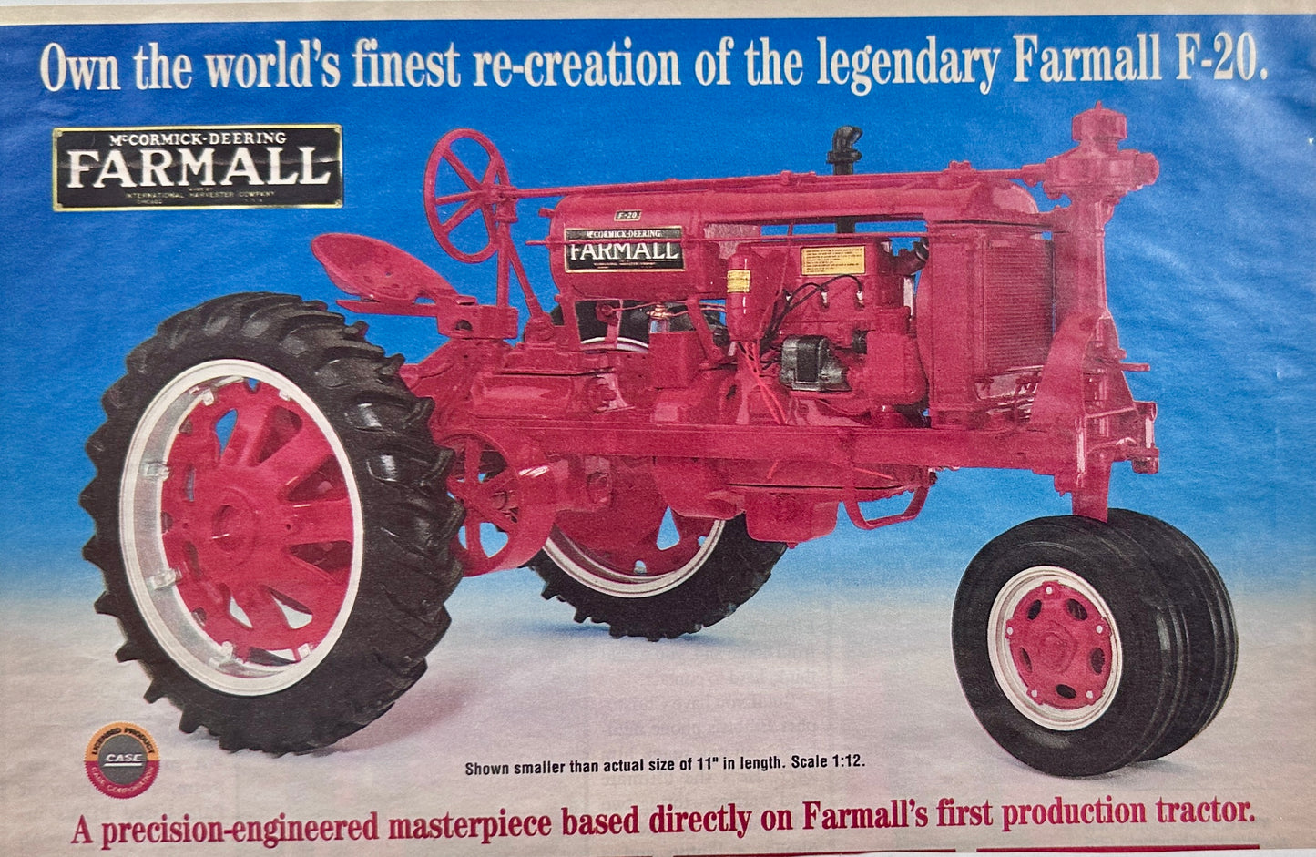 1990's Farmall Die Cast Model Prints - Advertising for Purchase N495