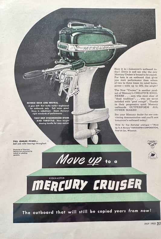1952 Mercury Cruiser - Full Jeweled Power - Kiekhaefer - Fond du Lac N640