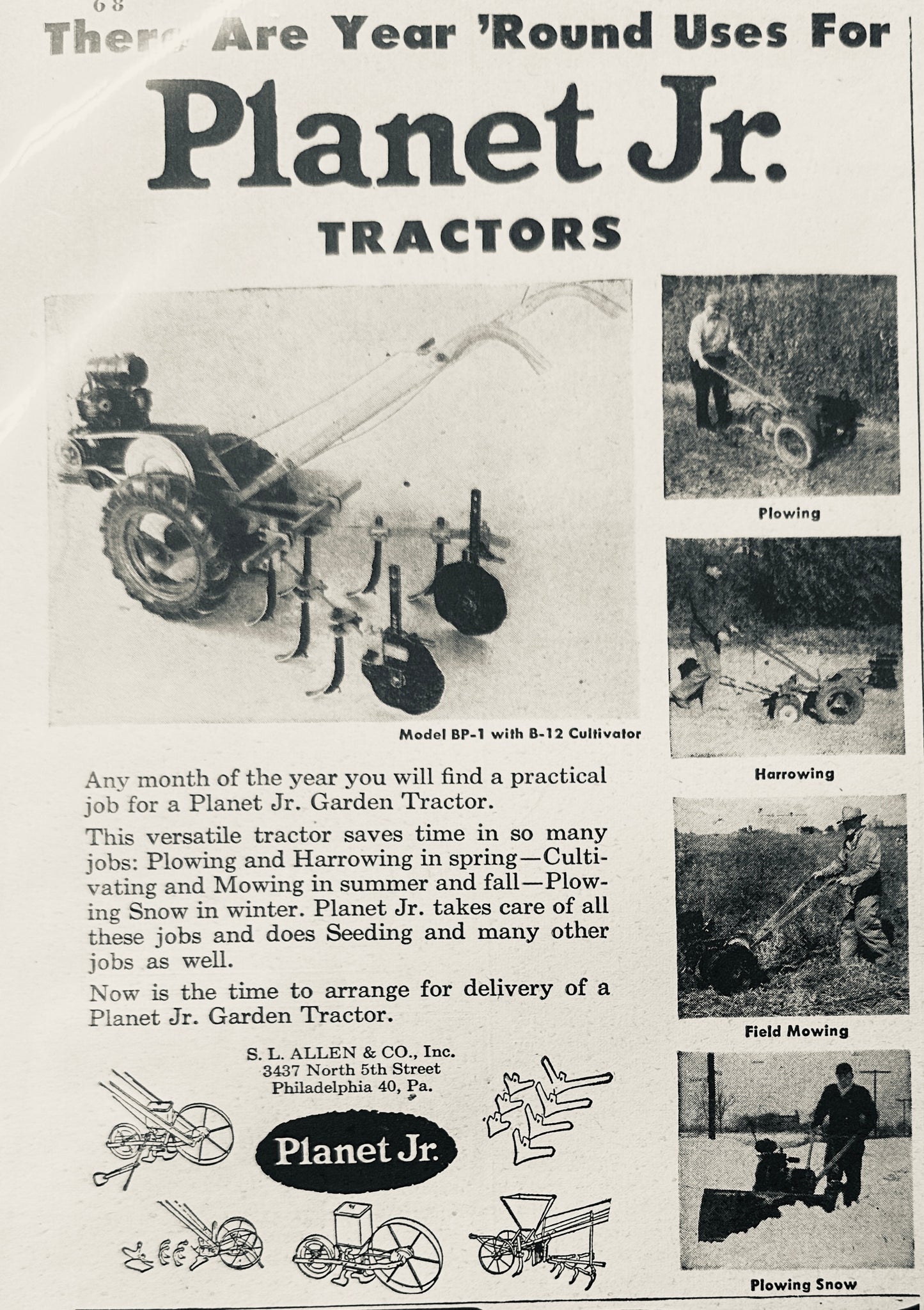 1949 Planet Jr. Tractors - Useful Year Round N789